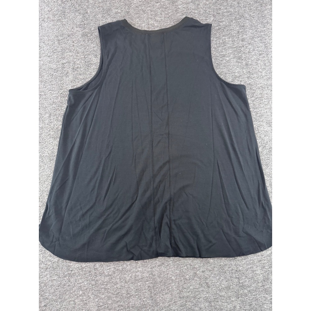 Spanx Womens Black Sleeveless Crew Neck Tank Top Relaxed Fit Plus Size 1X/1TG - Picture 5 of 5